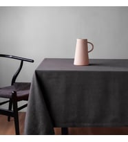 Lexroo Fabric Design Safir Kadife Dokulu Dertsiz Ütü İstemeyen Yüksek Kaliteli Gri Masa Örtüsü