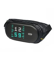 Divoom Pixoo Slingbag-C Ledli Ekran APP Kontrollü Bel Çantası, Siyah