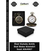 Özel Üretim Hediye Özel Kutulu Antik Dad (Baba) Köstekli Saat Alk4667