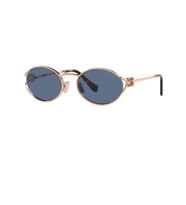 Miu Miu 52ys Zvf1v1 54 Kadın Oval Rose Gold Metal Güneş Gözlüğü