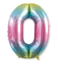 Benim Marifetlerim 0 Rakamı Rengarenk Folyo Balon 16 inch 40 cm