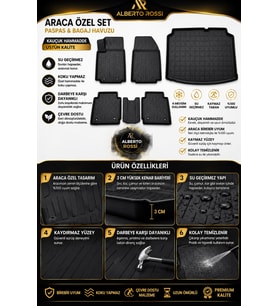 Dacia Duster 4X4 2021 Araca Özel 3D Paspas Ve 3D Bagaj Havuzu