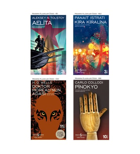 Aelita + Kira Kiralina + Doktor Moreau’nun Adası + Pinokyo- 4 Kitap Set - Iş Bankası Özel Set