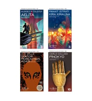 Aelita + Kira Kiralina + Doktor Moreau’nun Adası + Pinokyo- 4 Kitap Set - Iş Bankası Özel Set