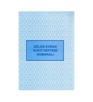 Gelen Evrak Kayıt Defteri Numaralı 22x32 40 Yaprak Artlantis Gelen Evrak Kayıt Defteri Karton Kapak 1 Adet (Beyaz)