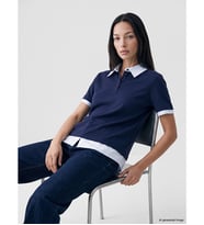 LCW EVERYDAY Lacivert Polo Yaka Kadın Tişört