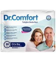 Dr.Comfort Yetişkin Hasta Bezi Bel Bantlı Tekstil Yüzeyli  M - Orta - Medium 30 Adet