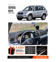 e-biz TOYOTA RAV4 (2000-2005) Uyumlu Torpido Koruma, Torpido Örtüsü, Torpido Kılıfı - Siyah-Bej - TO022