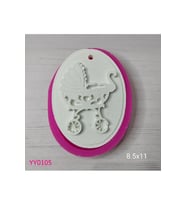 YY0105 Elips Bebek Arabalı Silikon Kalıp