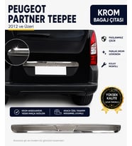 Peugeot Partner Tepee 2008 - 2018 Arası Krom Bagaj Çıtası