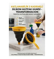 Katlanabilir Silikon Huni - Mutfak Araç İçin Yer Kaplamayan Pratik Akıllı Çözüm 723159