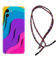 Vivo Y15S Y32 Y33S Y51 Y53S Kılıf Boyun Asklı Rasta Silikon Renk Cümbüşü 1631