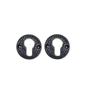 Antika Tarz Dekoratif Pirinç Oda Kilit Rozeti - 49mm, Oksit