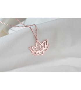 Ohm'lu Lotus Kolye, Yoga Takıları, Meditasyon Kolyesi, Kolyeler Boho Takıları