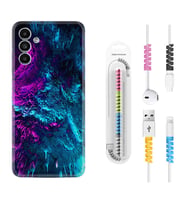Samsung A23 A31 A32 A50 A51 A52 A53 A70 Kılıf Kablo Koruma Spiral Silikon Explosive 1734