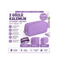 Şık Çift Fermuarlı 2 Gözlü Kalemlik, Pratik ve Modern Tasarım