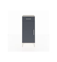 Arges Komodin 2 Raflı Tek Çekmeceli Tek Kapaklı 44x30x106 Aytaşı-Antrasit