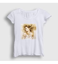 Presmono Kadın Beyaz Fearless Taylor Swift T-Shirt 311159tt