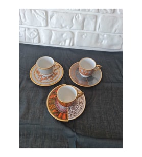 Karmaşık Set-6 Kişilik Türk Kahve Fincanı Seti