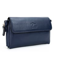 KANGAROO KINGDOM Hakiki Deri Lacivert Erkek Portföy & Clutch El Çantası 9985-L (Lacivert)