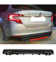 Fiat Egea Sedan Siyah Difüzör Çiftli Yuvarlak Egzoz Görünümlü D Tip Difizör