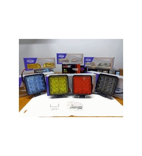 Off Road Sis Farı Sis Lambası 16 Led Kare 2'lİ Paket SİYAH