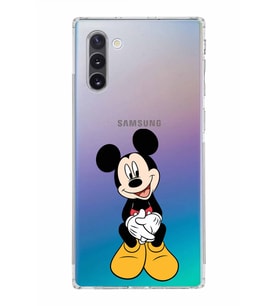 Samsung Galaxy Note 10  Kamera Korumalı Kapak Mickey Mouse Tasarımlı  Şeffaf  Kılıf