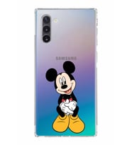 Samsung Galaxy Note 10  Kamera Korumalı Kapak Mickey Mouse Tasarımlı  Şeffaf  Kılıf