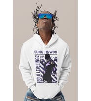 Solo Leveling Sung Jin-Woo Baskılı Unisex Oversize Anime Karakter Hoodie