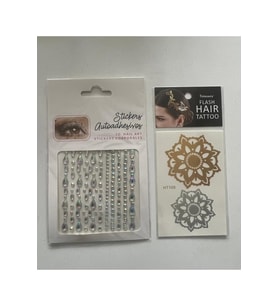 Face Gems Yapışkanlı Yüz Taşı ve Saç Dövmesi Aksesuar Seti