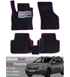 DACİA SANDERO STEPWAY (2020-2025) Uyumlu EVA Paspas Tam Set–Araca Özel,Su Geçirmez,Kolay Montaj