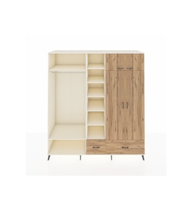 Kronos Dolap 12 Raflı 2 Çekmeceli 2 Askılı 220x59x243 Aytaşı-Çam/Çam