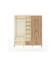Kronos Dolap 12 Raflı 2 Çekmeceli 2 Askılı 220x59x243 Aytaşı-Çam/Çam
