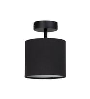 RİOLİGHT RETRO,RUSTİK,VİNTAGE SİYAH KUMAŞ BAŞLIK 1XE27 DUYLU PLOFONYER TAVAN AVİZESİ 