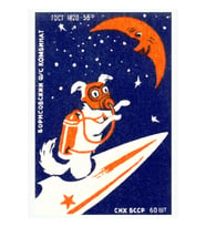 1957 Laika, Uzayda Seyahat Eden Köpek Tablo Ahşap Poster Dekoratif