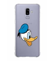 Samsung Galaxy J8 (2018)  Köşe Korumalı Antişok Kapak Donald Duck Tasarımlı Şeffaf  Kılıf