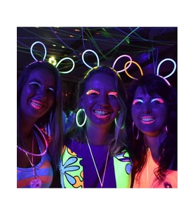 Karanlıkta Parlayan Fosforlu Glow Taç Fosforlu Renkli Taç 6 Adet (5343)
