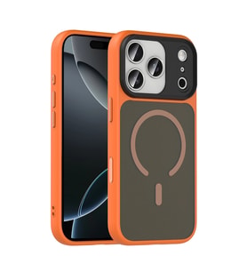 Apple iPhone 18 Pro Max Kılıf Mat Arka Yüzey Wireless Şarj Özellikli Zore Flet M-safe Kapak