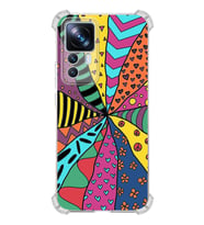 PrintiFy Xiaomi Mi 12T Pro Uyumlu Retro Color 4 Baskılı Şeffaf Köşe Korumalı Antişok Kılıf