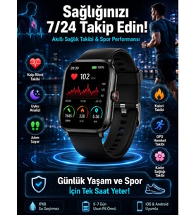 Akıllı Saat Wireless Şarj Yüksek Çözünürlüklü Müzik Dinleme Sesli Cevaplama Yeni Nesil