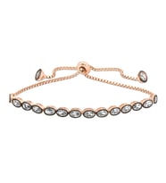Gümüş Rose Oval Kesim Elmas Montür Asansör Bileklik SL3817