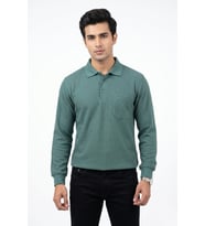 Erkek Mevsimlik Polo Yaka Cepli Sweatshirt BGL-ST05366