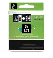 Dymo 45021 Siyah Üzerine Beyaz Muadil Etiket