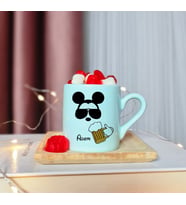 Mickey Mouse Tasarımlı Kişiye Özel Yeşil Türk Kahvesi Fincanı