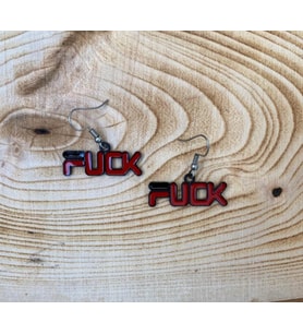F*ck Yazılı Küpe Renkli Metal Küpe PYTKKUPE118