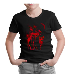 Punisher Red Moon Siyah Çocuk Tshirt