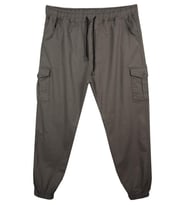 Kargo Cepli Büyük Beden Likralı Jogger Pantolon (Toprak)