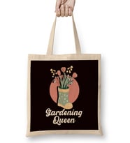 Gardening Queen Garden Lady Gardener Landscaper Flowers Lawn Bez Çanta Uzun Saplı