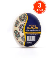 Türk Hamamı Süngerli Sabun Banyo Duş Sabunu 120 G x 3 Adet