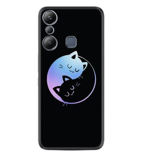 Infınix Hot 20i Kılıf Silikon Desen Özel Seri Love Cats 1604